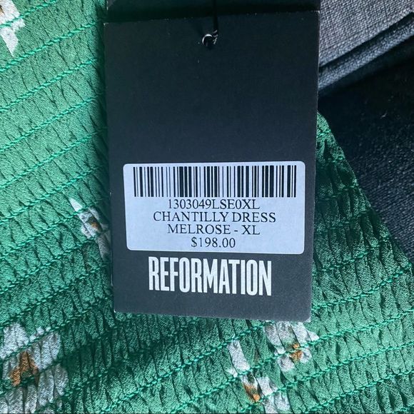 Reformation Chantilly Green Mini Dress Or Midi Skirt Size XL NWT - Picture 7 of 8